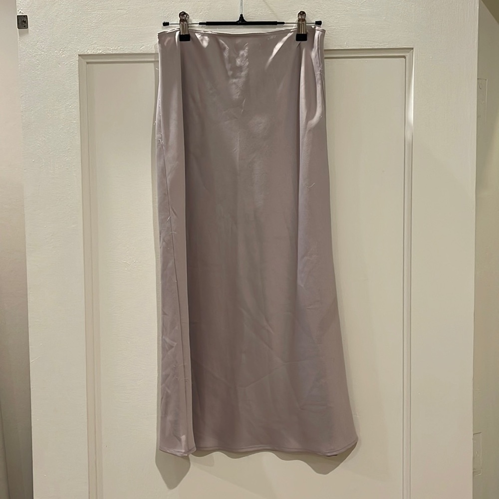 Pink midi skirt